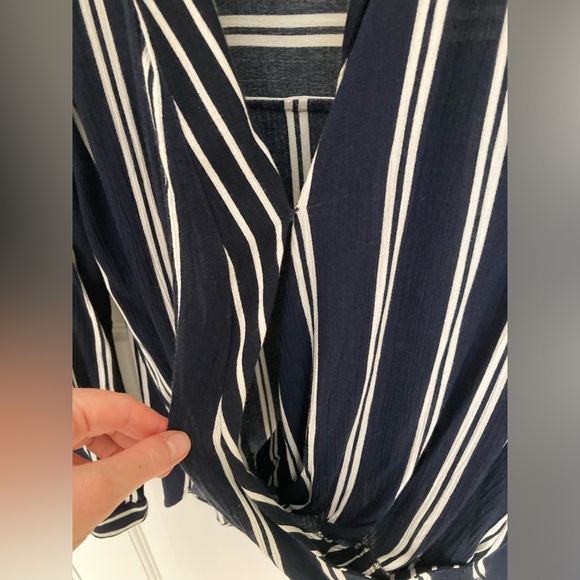 Zara trf Blu and white striped top - Picture 5 of 7